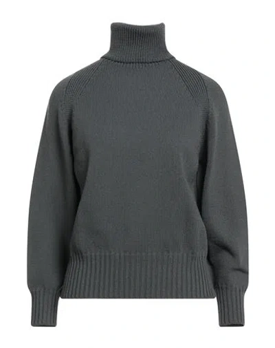 Alpha Studio Woman Turtleneck Lead Size 6 Wool, Polypropylene In Gray