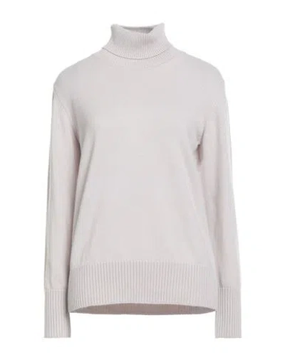 Alpha Studio Woman Turtleneck Light Grey Size 10 Cashmere