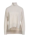 Alpha Studio Woman Turtleneck Light Grey Size 4 Merino Wool In Neutral
