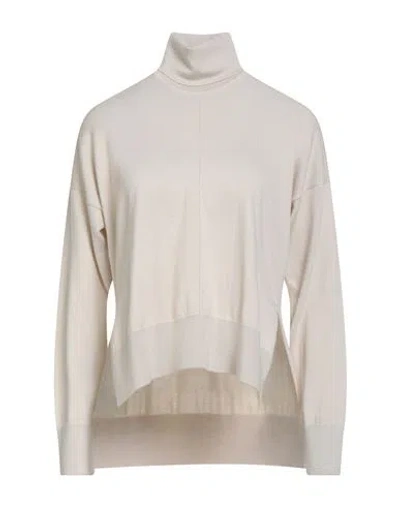 Alpha Studio Woman Turtleneck Light Grey Size 4 Merino Wool In Neutral