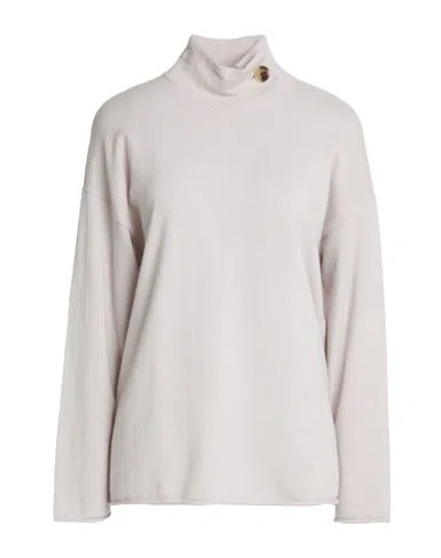 Alpha Studio Woman Turtleneck Light Grey Size 8 Cashmere