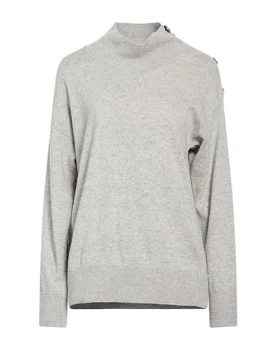 Alpha Studio Woman Turtleneck Light Grey Size 8 Recycled Wool, Ecovero Viscose, Recycled Polyamide,  In Gray