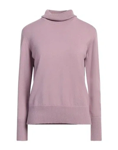 Alpha Studio Woman Turtleneck Lilac Size 10 Cashmere In Purple