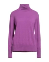 Alpha Studio Woman Turtleneck Mauve Size 12 Wool, Cashmere In Purple