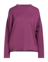 Alpha Studio Woman Turtleneck Mauve Size 6 Recycled Wool, Ecovero Viscose, Recycled Polyamide, Recyc In Purple