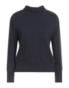 Alpha Studio Woman Turtleneck Midnight Blue Size 10 Cotton, Polyamide In Blue