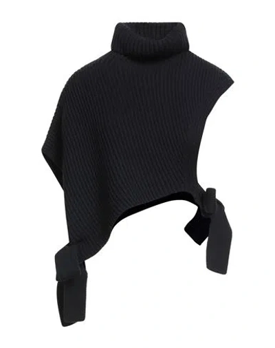 Alpha Studio Woman Turtleneck Midnight Blue Size 10 Merino Wool In Black