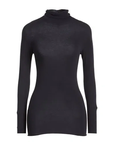 Alpha Studio Woman Turtleneck Midnight Blue Size 10 Viscose, Elastane In Black