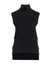Alpha Studio Woman Turtleneck Midnight Blue Size 12 Merino Wool
