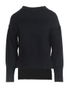 Alpha Studio Woman Turtleneck Midnight Blue Size 12 Merino Wool