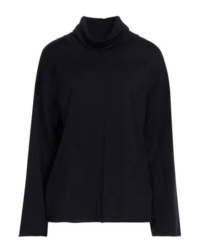 Alpha Studio Woman Turtleneck Midnight Blue Size 14 Merino Wool