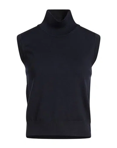 Alpha Studio Woman Turtleneck Midnight Blue Size 4 Wool