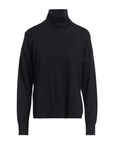 Alpha Studio Woman Turtleneck Midnight Blue Size 6 Merino Wool