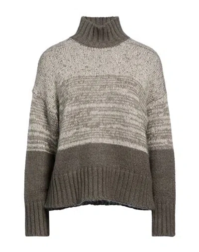 Alpha Studio Woman Turtleneck Military Green Size 2 Polyamide, Acrylic, Wool, Viscose