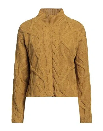 Alpha Studio Woman Turtleneck Mustard Size 8 Wool, Alpaca Wool, Polyamide In Yellow