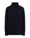 Alpha Studio Woman Turtleneck Navy Size 10 Cashmere In Black