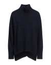Alpha Studio Woman Turtleneck Navy Size 10 Wool, Viscose, Polyamide, Cashmere In Navy