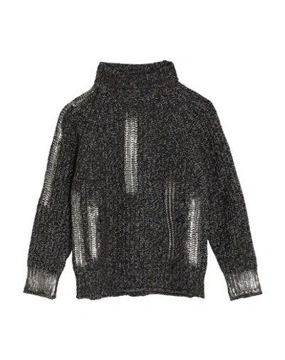 Alpha Studio Woman Turtleneck Navy Size 8 Wool, Recycled Polyamide, Alpaca Wool In Gray
