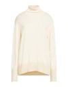 Alpha Studio Woman Turtleneck Off White Size 10 Cashmere