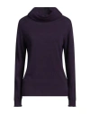 Alpha Studio Woman Turtleneck Purple Size 8 Recycled Wool, Ecovero Viscose, Polyamide, Recycled Cash