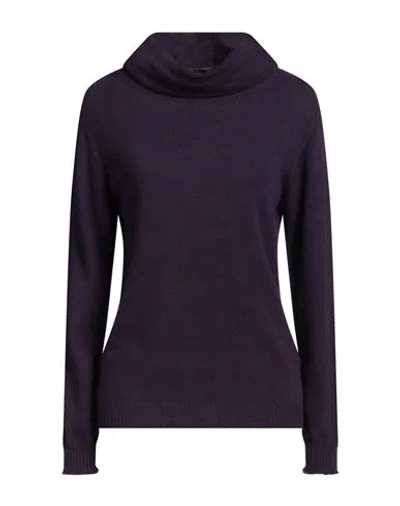 Alpha Studio Woman Turtleneck Purple Size 8 Recycled Wool, Ecovero Viscose, Polyamide, Recycled Cash