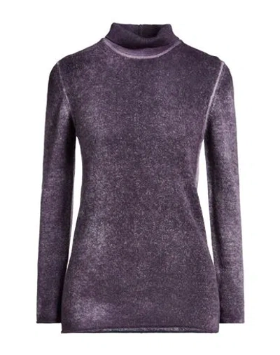 Alpha Studio Woman Turtleneck Purple Size 6 Baby Alpaca Wool, Recycled Polyamide, Polyamide