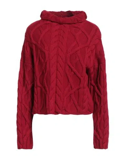 Alpha Studio Woman Turtleneck Red Size 12 Merino Wool
