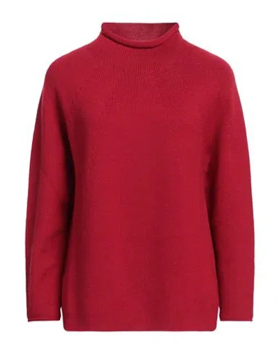 Alpha Studio Woman Turtleneck Red Size 12 Wool