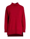 Alpha Studio Woman Turtleneck Red Size 14 Recycled Wool, Viscose, Polyamide, Recycled Cashmere In Red