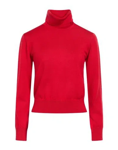 Alpha Studio Woman Turtleneck Red Size 8 Merino Wool