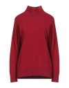 Alpha Studio Woman Turtleneck Red Size 8 Recycled Wool, Ecovero Viscose, Recycled Polyamide, Recycle In Red