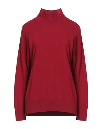 Alpha Studio Woman Turtleneck Red Size 8 Recycled Wool, Ecovero Viscose, Recycled Polyamide, Recycle