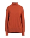 Alpha Studio Woman Turtleneck Rust Size 10 Cashmere In Red