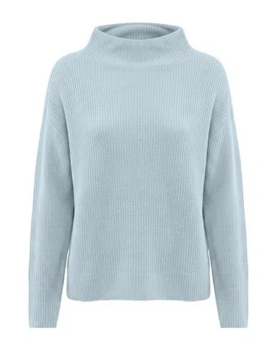 Alpha Studio Woman Turtleneck Sky Blue Size 10 Wool