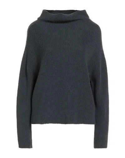 Alpha Studio Woman Turtleneck Slate Blue Size 8 Wool