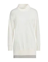 Alpha Studio Woman Turtleneck White Size 10 Recycled Wool, Viscose, Polyamide, Cashmere