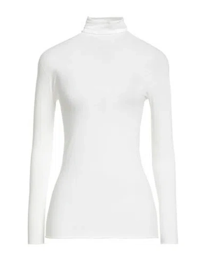 Alpha Studio Woman Turtleneck White Size 10 Viscose, Elastane