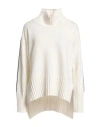 Alpha Studio Woman Turtleneck White Size 6 Recycled Wool, Viscose, Polyamide, Cashmere In White