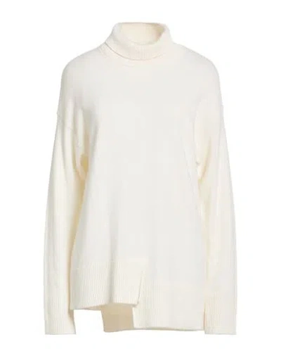 Alpha Studio Woman Turtleneck White Size 6 Wool, Viscose, Polyamide, Cashmere