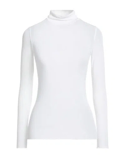 Alpha Studio Woman Turtleneck White Size 8 Viscose, Polyamide, Cashmere, Elastane