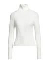 Alpha Studio Woman Turtleneck White Size 8 Viscose, Polyester, Polyamide