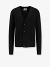 Alpha Studio Man Cardigan Black Size 38 Merino Wool In Black