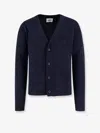 Alpha Studio Wool Cardigan In Blue