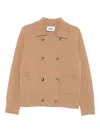 Alpha Studio Wool Coat In Brown