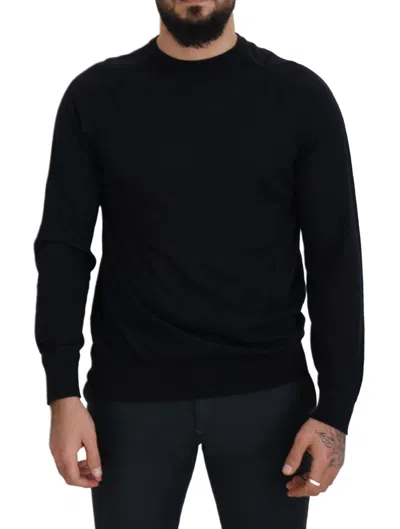 Pre-owned Alpha Studio Wool Crewneck Pullover Sweatshirt Men's Sweater () In Black