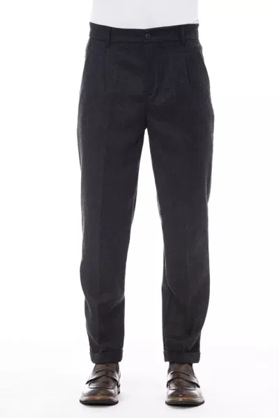Alpha Studio Wool Men Men's Pant In Black