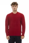 Alpha Studio Man Sweater Brick Red Size 36 Wool In Red