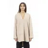 Alpha Studio Beige Wool Sweatshirt In Gray