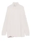 Alpha Studio Zip High-neck Sweater In Neutral