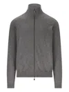 Alpha Studio Zip-up Cashmere Cardigan In Multi